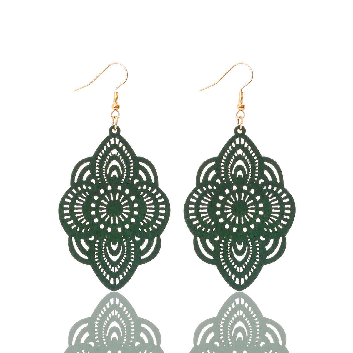 Wholesale Carved Pattern Pendant Vintage Elegant Earrings